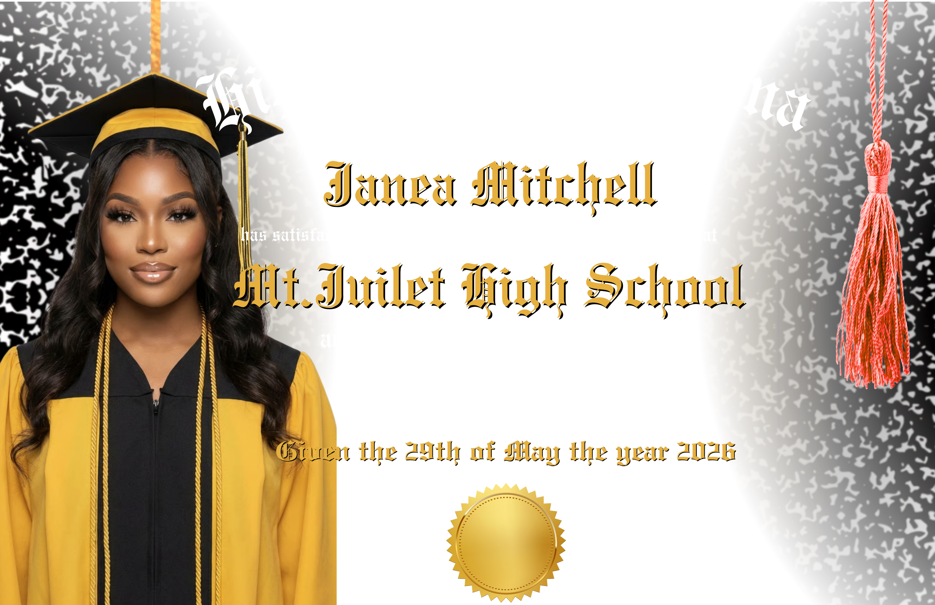 Custom Graduation Glass Plaque