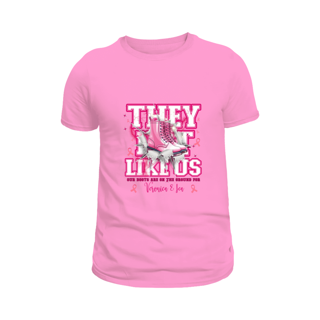 They Not Like Us – Breast Cancer Awareness Shirt