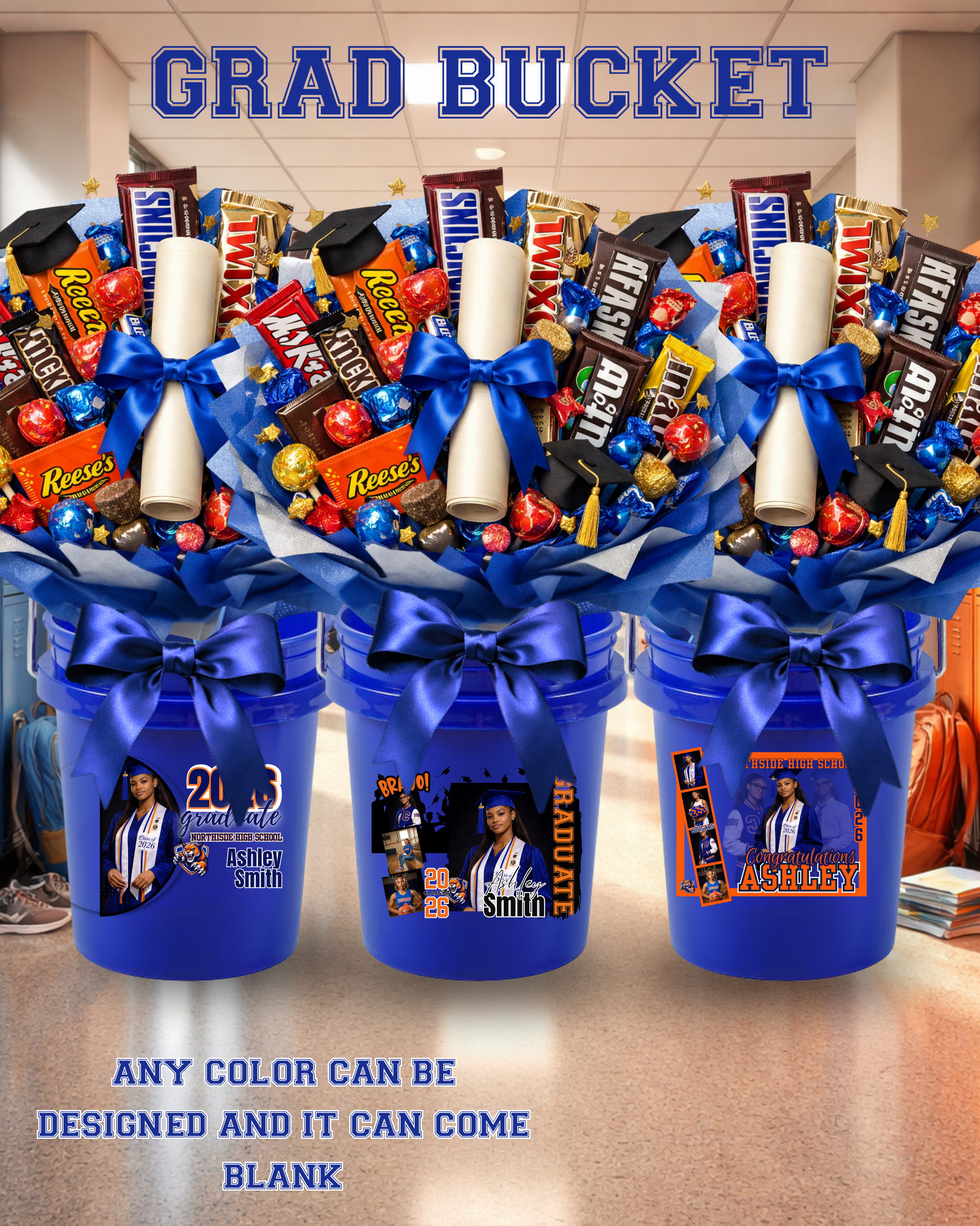 Custom Mini Graduation Buckets