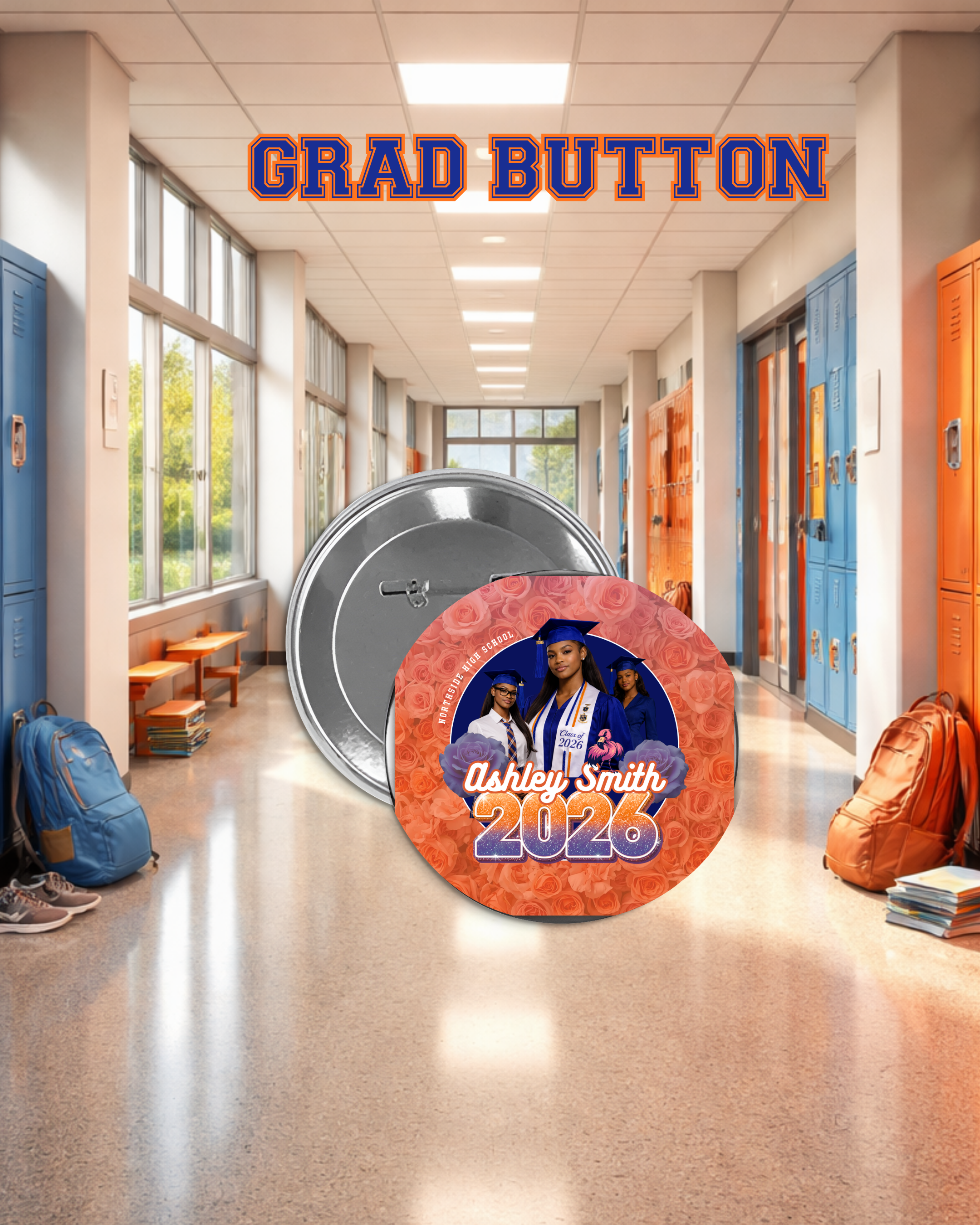 Custom Graduation Buttons (Pack of 12)