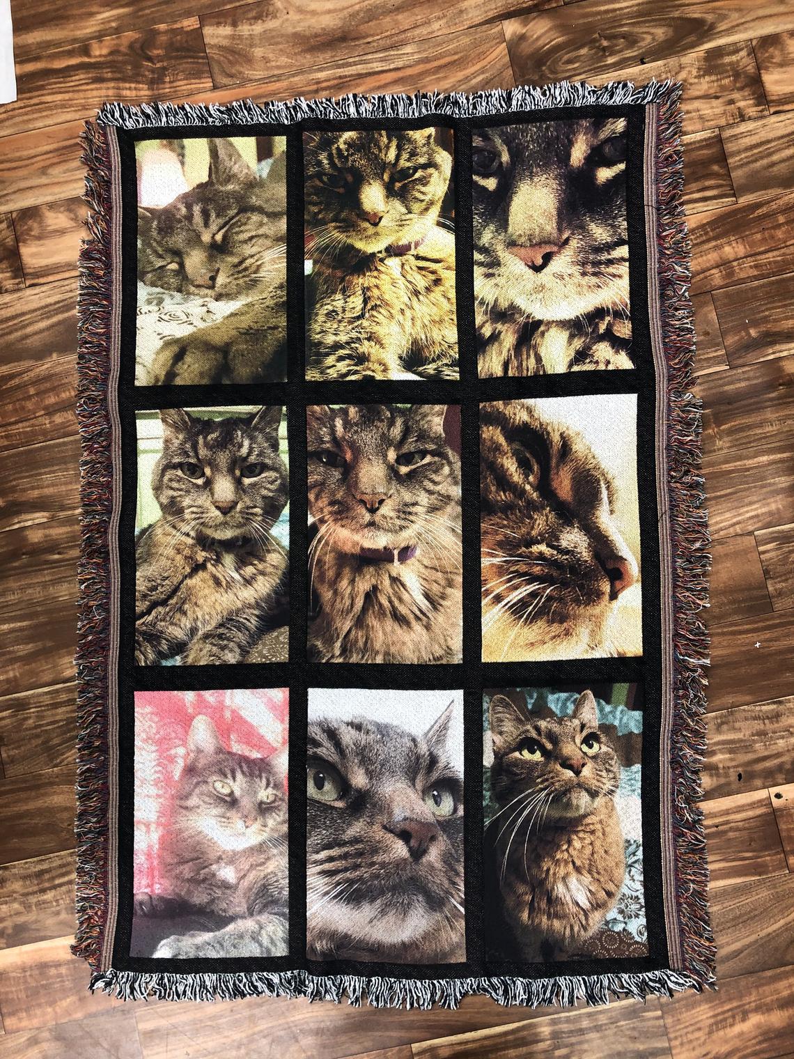 Personalized 9 Panel Throw Blanket
